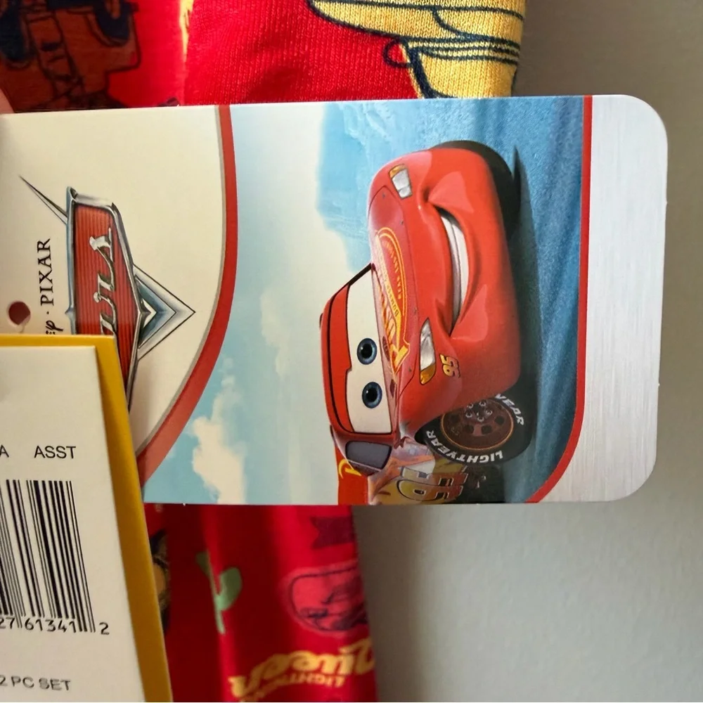 Disney Cars Boys Bamboo PJ Set 3T Toddler NEW McQueen Tow Mater Pajama LMQ - Picture 2 of 5